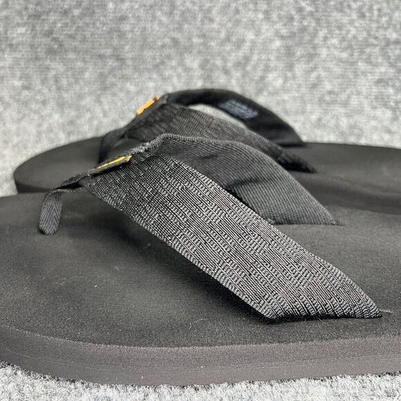 Teva Mush II Flip Flops Men's 12 Black Athletic Summer Beach Toe Post Sandals - Picture 5 of 10